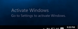 Windows activeringswatermerk