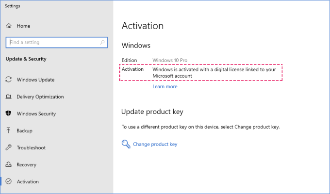 Activate windows with a digital license